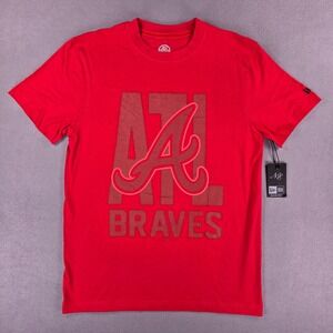 New Era Atlanta Braves‎ T-Shirt MLB Graphic Tee Red Mens Size M 2011